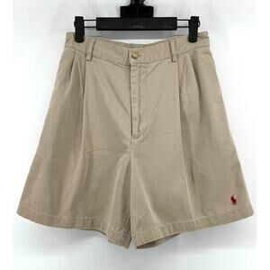 Ralph Lauren Vintage Pleated Cotton Twill Chino Shorts Women's Size 6